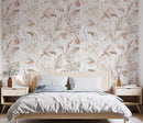 Watercolor Boho Pink Flamingo Wallpaper | Tropical Leaves Background Watercolor Boho Pink Flamingo Wallpaper | Tropical Leaves Background