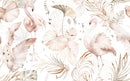 Watercolor Boho Pink Flamingo Wallpaper | Tropical Leaves Background Watercolor Boho Pink Flamingo Wallpaper | Tropical Leaves Background