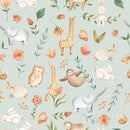 Animal Adventure Nursery Wallpaper - Featuring Rabbits, Giraffes, Elephants & More Animal Adventure Nursery Wallpaper - Featuring Rabbits, Giraffes, Elephants & More