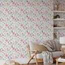 Pink Poppy Snowdrop Flowers Wallpaper Peel and Stick Pink Poppy Snowdrop Flowers Wallpaper Peel and Stick