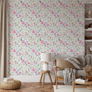 Pink Poppy Snowdrop Flowers Wallpaper Peel and Stick Pink Poppy Snowdrop Flowers Wallpaper Peel and Stick