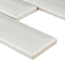 MSI Whisper White Beveled Polished Ceramic Mosaic Wall Tile 2"x6" MSI Whisper White Beveled Polished Ceramic Mosaic Wall Tile 2"x6"