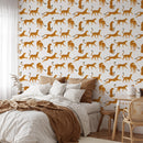 White Cheetah Animal Print Wallpaper - Peel and Stick Wallpaper White Cheetah Animal Print Wallpaper - Peel and Stick Wallpaper