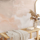White and Orange Acrylic Texture Wallpaper - Modern Abstract Organic Design White and Orange Acrylic Texture Wallpaper - Modern Abstract Organic Design