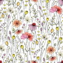 Colorful Wildflowers Peel and Stick Wallpaper Colorful Wildflowers Peel and Stick Wallpaper