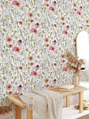 Colorful Wildflowers Peel and Stick Wallpaper Colorful Wildflowers Peel and Stick Wallpaper