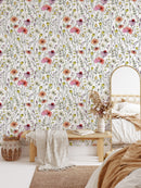 Colorful Wildflowers Peel and Stick Wallpaper Colorful Wildflowers Peel and Stick Wallpaper