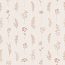 Modern Botanical Wallpaper Peel and Stick - Thin Line Wildflowers Modern Botanical Wallpaper Peel and Stick - Thin Line Wildflowers