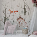 Woodland Forest Animals Wallpaper - Peel and Stick Wall Mural Woodland Forest Animals Wallpaper - Peel and Stick Wall Mural