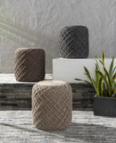 Bellingen Gray Handwoven Textured Pouf Bellingen Gray Handwoven Textured Pouf