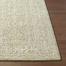 Yadid Green Wool Area Rug Yadid Green Wool Area Rug