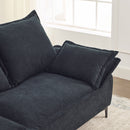 " 88.5 Modern Sailboat Sofa Dutch Velvet 3-Seater Sofa with Two Pillows for Small Spaces in Living Rooms, Apartments " 88.5 Modern Sailboat Sofa Dutch Velvet 3-Seater Sofa with Two Pillows for Small Spaces in Living Rooms, Apartments
