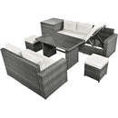 Walker Edison | Outdoor 6-Piece Wicker Storage Sofa Set Walker Edison | Outdoor 6-Piece Wicker Storage Sofa Set