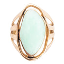 Abstract Green Chrysoprase and Golden Ring Abstract Green Chrysoprase and Golden Ring