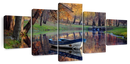 Autumn Lake Boat Wall Art Autumn Lake Boat Wall Art