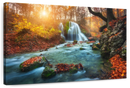 Autumnal Forest Waterfall Wall Art Autumnal Forest Waterfall Wall Art