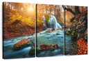 Autumnal Forest Waterfall Wall Art Autumnal Forest Waterfall Wall Art
