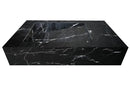 Alexandrette Black Marble Modern Rectangular Sink Wall-mount Bathroom Sink (W)18" (L)30" (H)7" Alexandrette Black Marble Modern Rectangular Sink Wall-mount Bathroom Sink (W)18" (L)30" (H)7"