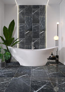Amanos Black Marble Polished Floor and Wall Tile Amanos Black Marble Polished Floor and Wall Tile