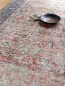 Rust Anahawan Distressed Washable Area Rug - Clearance Rust Anahawan Distressed Washable Area Rug - Clearance
