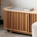 Docia Tv Unit With Solid Oak Slats Docia Tv Unit With Solid Oak Slats