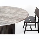 Travertine Round Table - Docia Series Travertine Round Table - Docia Series