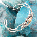 Anemone Turquoise and Spiny Oyster Shell Sterling Silver Cuff Bracelet Anemone Turquoise and Spiny Oyster Shell Sterling Silver Cuff Bracelet
