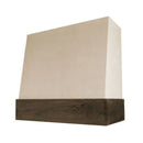 Unfinished Wood Range Hood With Angled Front and Walnut Band - 30", 36", 42", 48", 54" and 60" Widths Available Unfinished Wood Range Hood With Angled Front and Walnut Band - 30", 36", 42", 48", 54" and 60" Widths Available