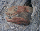 Animal Mosaic Art - Sleepy Foxy Animal Mosaic Art - Sleepy Foxy