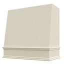 Antique White Wood Range Hood With Angled Front and Decorative Trim - 30", 36", 42", 48", 54" and 60" Widths Available Antique White Wood Range Hood With Angled Front and Decorative Trim - 30", 36", 42", 48", 54" and 60" Widths Available
