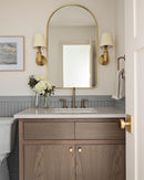 Arched Brass Mirror - Arch Unlacquered Brass Mirror Arched Brass Mirror - Arch Unlacquered Brass Mirror