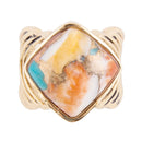 Arrows Blue Turquoise and Orange Spiny Oyster Matrix Golden Ring Arrows Blue Turquoise and Orange Spiny Oyster Matrix Golden Ring