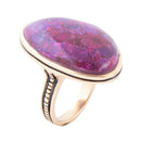 Aruba Purple Turquoise Golden Statement Ring Aruba Purple Turquoise Golden Statement Ring