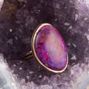 Aruba Purple Turquoise Golden Statement Ring Aruba Purple Turquoise Golden Statement Ring