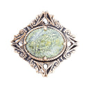 Aspen Green Serpentine Golden Statement Ring Aspen Green Serpentine Golden Statement Ring