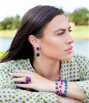 Athena Purple Turquoise Statement Golden Ring Athena Purple Turquoise Statement Golden Ring
