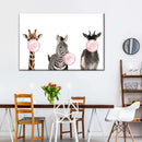 Bubble Gum Safari Animals Wall Art Bubble Gum Safari Animals Wall Art