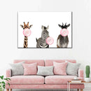 Bubble Gum Safari Animals Wall Art Bubble Gum Safari Animals Wall Art