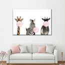 Bubble Gum Safari Animals Wall Art Bubble Gum Safari Animals Wall Art
