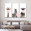 Bubble Gum Safari Animals Wall Art Bubble Gum Safari Animals Wall Art