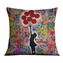 Banksy Balloon Girl Graffiti Cushion Banksy Balloon Girl Graffiti Cushion