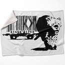 Banksy Barcode Leopard Blanket Banksy Barcode Leopard Blanket