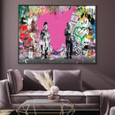 Banksy Chaplin and Einstein Canvas Banksy Chaplin and Einstein Canvas