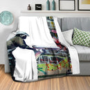 Banksy Graffiti Wallpaper Blanket Banksy Graffiti Wallpaper Blanket
