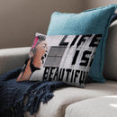 Banksy Life Is Beautiful Cushion Banksy Life Is Beautiful Cushion