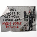 Banksy Make Some Trouble Blanket Banksy Make Some Trouble Blanket