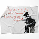 Banksy One Original Thought Blanket Banksy One Original Thought Blanket