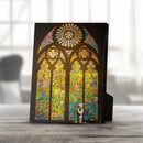 Banksy Stained Glass Desktop Canvas Banksy Stained Glass Desktop Canvas