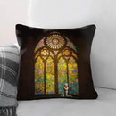 Banksy Stained Glass Window Cushion Banksy Stained Glass Window Cushion