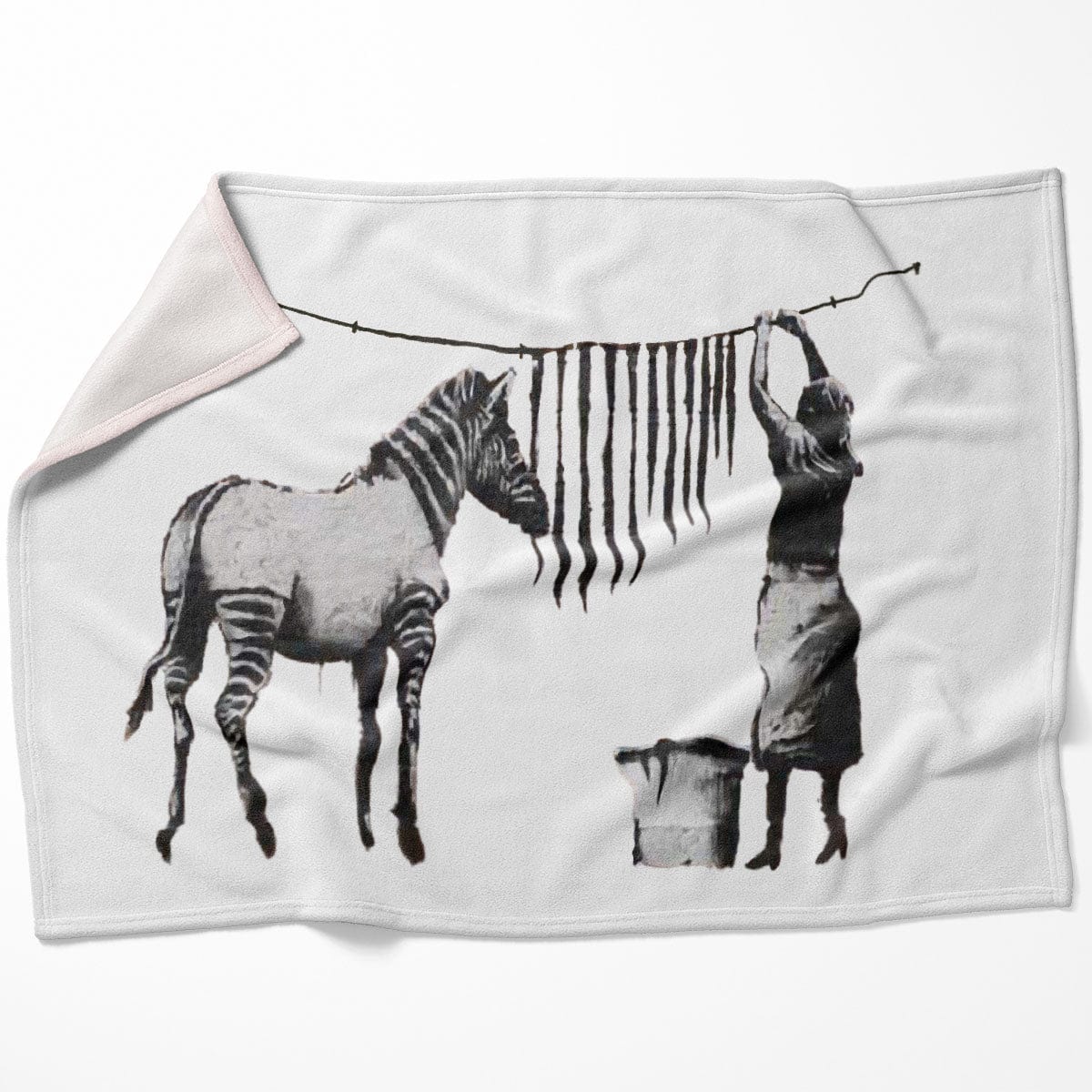 Women's Banksy Zebra Stripes Tote Bag - Cotton Shoulder Bag, Reusable Shopping Bag